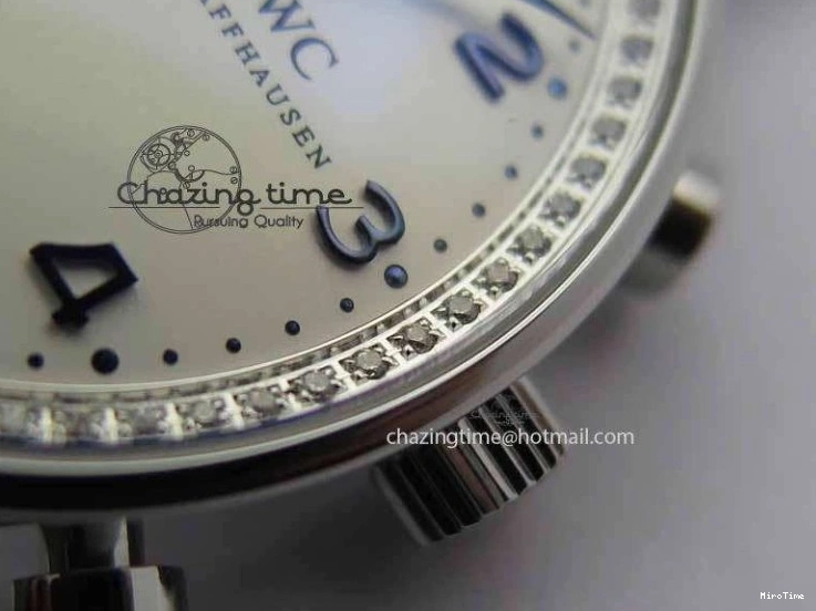 MIROTIME 0705 Portuguese IW3714 Diam ZF V2 1:1 Best Edition White Dial Blue Makers On Blue Leather Strap A79350 (Slim Movement) Stylish 7248